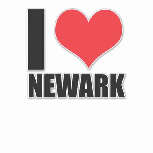Sticker J'aime Newark (Devant)