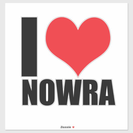 Sticker J'aime Nowra (Feuille)