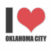 Sticker J'aime Oklahoma city (Devant)