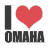 Sticker J'aime Omaha (Devant)