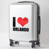 Sticker J'aime Orlando (Sur valise)