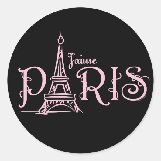 Sticker J'aime Paris (Dark) (Devant)