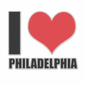 Sticker J'aime Philadelphie (Devant)