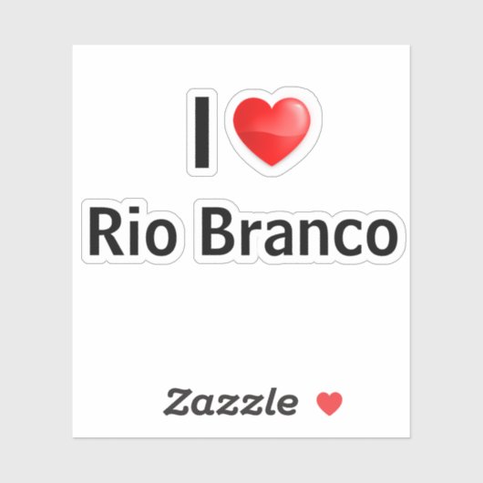Sticker J'aime Rio Branco (Feuille)