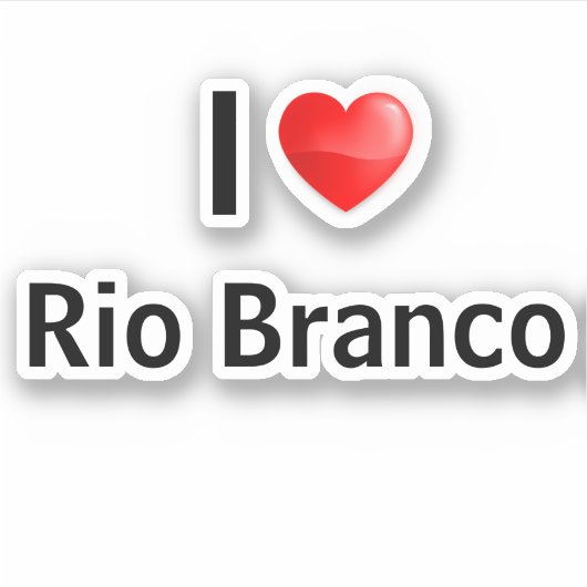 Sticker J'aime Rio Branco (Devant)