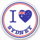 Sticker J'aime Sydney (Devant)