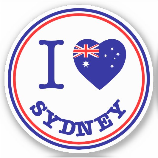 Sticker J'aime Sydney (Devant)