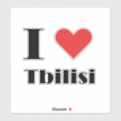 Sticker J'aime Tbilissi (Feuille)