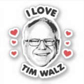 Sticker J'aime Tim Walz (Devant)