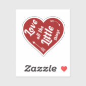 Sticker J'aime toutes les petites choses design (Feuille)