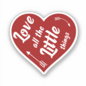 Sticker J'aime toutes les petites choses design (Recto)