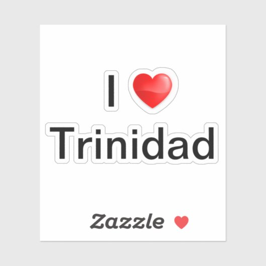 Sticker J'aime Trinidad (Feuille)