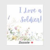 Sticker J'aime un soldat (Feuille)