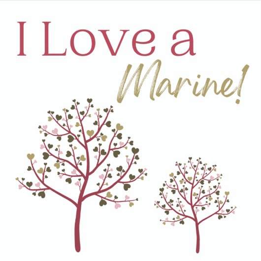 Sticker J'aime une marine (Devant)