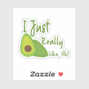 Sticker J'Aime Vraiment Avocado, Ok ?