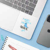 Sticker J'Aime Vraiment Les Phoques, D'Accord ? (Ordinateur portable avec iPhone)