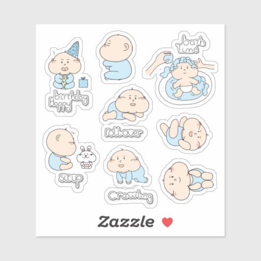 Sticker Jalon de routine de bébé (Feuille)