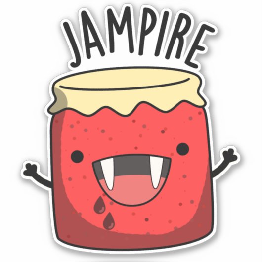 Sticker Jam-arbitre Funny Vampire Jam Pun (Devant)