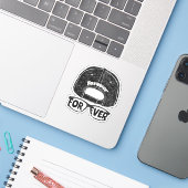 Sticker Jamais (Ordinateur portable avec iPhone)