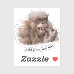 Sticker Jambo le chimpanzé sans cheveux