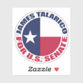 Sticker James Talarico pour ordinateur portable avec drape (Feuille)