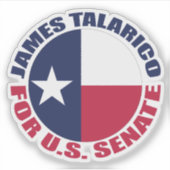 Sticker James Talarico pour ordinateur portable avec drape (Devant)