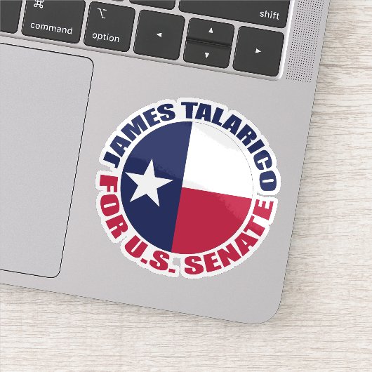 Sticker James Talarico pour ordinateur portable avec drape (Détail)