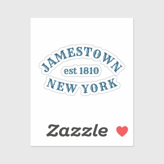 Sticker Jamestown, New York (Feuille)