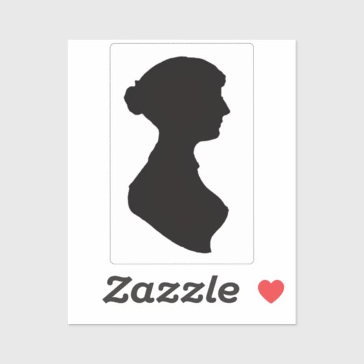 Sticker Jane Austen ailhouwrrw (Feuille)
