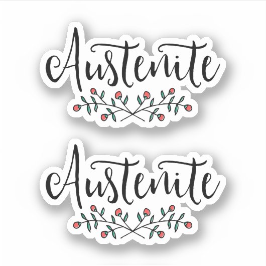 Sticker Jane Austen Floral Austenite (Devant)