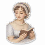 Sticker Jane Austen reading  (Devant)