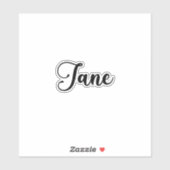 Sticker Jane Name - Calligraphie manuscrite (Feuille)
