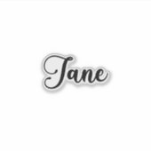 Sticker Jane Name - Calligraphie manuscrite (Devant)