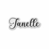 Sticker Janelle Nom - Calligraphie manuscrite (Devant)
