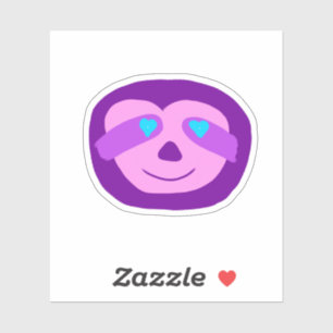 Sticker Jante des yeux du coeur pourpre