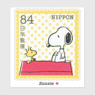 Sticker JAPAN, SNOOPY & FRIENDS PEANUTS COMIC postage stam