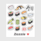Sticker Japanese Sushi 🍣  (Feuille)
