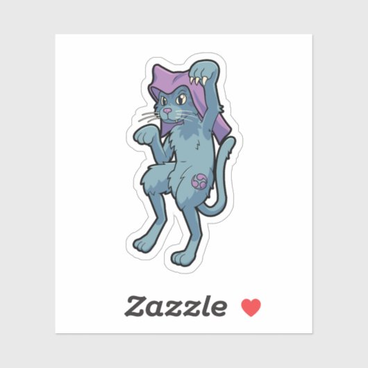 Sticker Japonais Bakeneko Chat Yokai (Feuille)