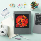 Sticker japonais cool Dragon Rouge (Couverture iPad)