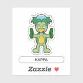 Sticker Japonais Kappa Yokai (Feuille)