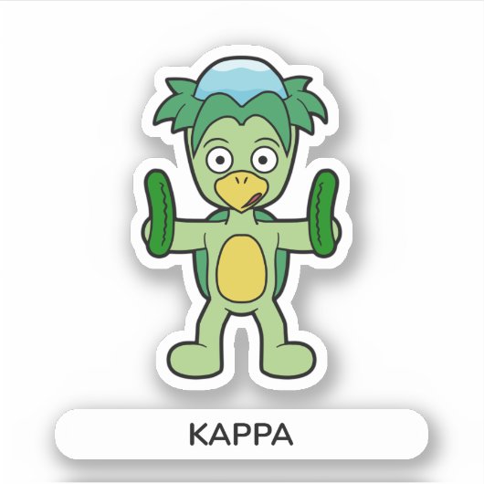 Sticker Japonais Kappa Yokai (Devant)