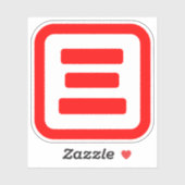 Sticker Japonais Numéro trois 三 (Feuille)