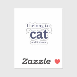 Sticker J'appartiens à mon chat