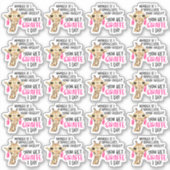 Sticker J'Apprécie Votre Commande Cute Giraffe Pun Busines (Devant)