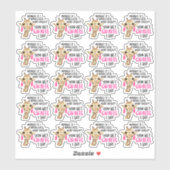 Sticker J'Apprécie Votre Commande Cute Giraffe Pun Busines (Feuille)