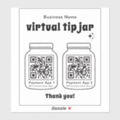 Sticker Jar de conseil virtuel avec 2 code QR (Feuille)