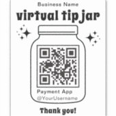 Sticker Jar de conseil virtuel avec code QR (Devant)
