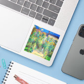 Sticker Jardin aux fleurs de Monet (Ordinateur portable avec iPhone)