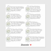 Sticker Jardin balnéaire Blanc Mariage Individuel Mailing (Feuille)