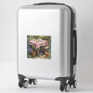 Sticker Jardin de Cottage Thé Matin Aquarelle